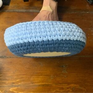 Hand Crafted Blue Ombre Woven Basket